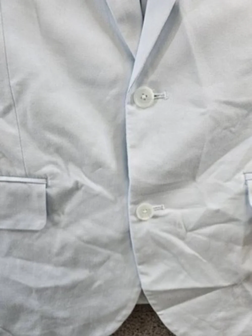 Mode of One Slim-Fit Blazer Men's L Delicate Blue Linen Blend Button Closure
